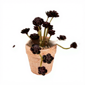 Planta Artificial de Plástico, Mini Suculenta Artificial DIY, Tallo de Rosa Blanca y <span class=keywords><strong>Echeveria</strong></span> para Decoración del Hogar en Navidad y Día de la Madre - Product Image 3
