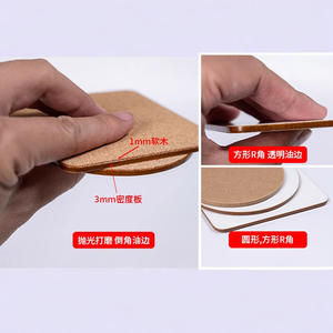 Posavasos de Corcho Personalizados, Redondos, Cuadrados, Formas Irregulares, Varios Patrones, Posavasos Promocionales para Bebidas, 100 mm de Diámetro, 4 mm de Grosor - Product Image 4