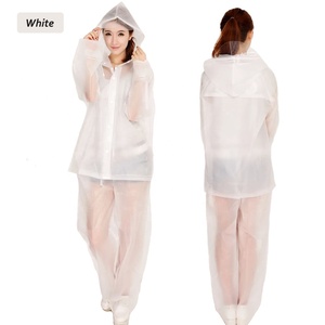 Ensemble <span class=keywords><strong>de</strong></span> combinaison <span class=keywords><strong>de</strong></span> pluie imperméable pour <span class=keywords><strong>femme</strong></span>, rose, respirant, 100% EVA, réutilisable, inodore, durable, idéal pour la pêche en plein air, les voyages et le cyclisme - Product Image 4