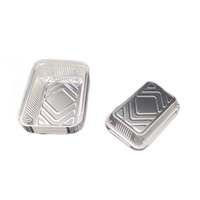 Conteneur rectangulaire en aluminium pour barbecue, vaisselle en aluminium et plaque de barbecue en métal, boîte à lunch jetable