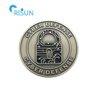 Décapsuleur commémoratif personnalisé Thin Blue Line Cyber Security, avec puce IT et microchip, pièce de défi sur le thème de la cybersécurité