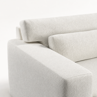 Canapé droit 3 places moderne et minimaliste, rembourrage en mousse haute densité, tissu doux, assise profonde, idéal pour villa et appartement, salon