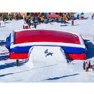 Extreme Free Fall Sport Skiing Stunt <b>Inflatable</b> Jumping Landing Airbag Ramp Pad/Sloped Bikeparks Snowpark Eco-Friendly Skiing - Product Image 1