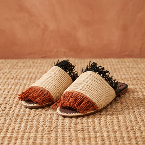 Chaussons exceptionnels en fibres de raphia naturelles - Product Image 1