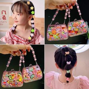 جديد لطيف الكرتون الجلود العلاقات الشعر مربع هدية الأطفال المحمولة مجموعة الزهور عقال من الفتيات - Product Image 6