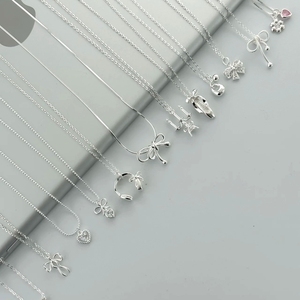 Plata de ley joyería de moda colgante collares accesorios mujer plata de ley joyería de moda niñas collares - Product Image 1