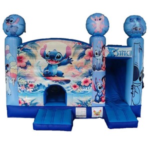 Château gonflable personnalisé Stitch à <span class=keywords><strong>vendre</strong></span> - Château gonflable à thème Stitch avec toboggan - Product Image 3