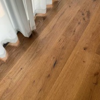Parquet en bois d'ingénierie multicouche à motif feuille de lotus, parquet en chêne d'ingénierie pour villa