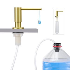 Modern 304 Stainless Steel Matte Black Single Head <b>Kitchen</b> <b>Sink</b> manual liquid soap dispenser - Product Image 2