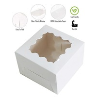 Offre Spéciale Noël et Nouvel An : Boîte d'emballage pour Cheesecake Basque et Donuts, avec Marquage à Chaud, Conforme aux Normes Alimentaires, Design à Ondulations Larges