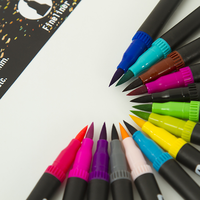 72 Feutres de Coloriage Double Pointe pour Livres à Colorier Adultes Enfants Calligraphie Stylos Pinceaux Aquarelle