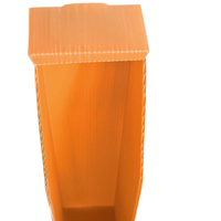 Conteneur de stockage pliable en panneaux alvéolés en PP, boîte en plastique ondulé pliable pour l'organisation des entrepôts