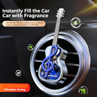 Penyegar Udara Mobil Mewah Modern Berbahan Alloy dengan Energi Surya, Klip Aromaterapi, Aroma Alami & Minyak Esensial