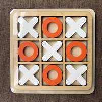 Jeu de société en bois XO Tic Tac Toe Triple Play, jeu de table décontracté multijoueur, jouet interactif éducatif pour la famille, enfants et adultes