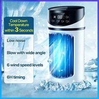 Ventilateur portable USB DC MILI, système de refroidissement par eau, réservoir de 300 ml, 6 vitesses, contrôle numérique, lumière nocturne, fonctionnement silencieux, utilisation au bureau