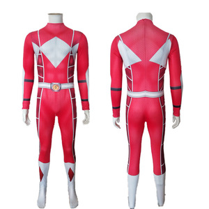 Costume de cosplay Power Rangers, combinaison rouge et bleue unisexe, costume d'anime complet - Product Image 1