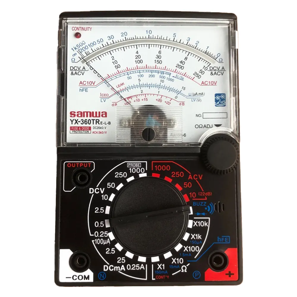 Высокоточный аналоговый мультиметр, мультитестер, Измеритель постоянного/переменного напряжения, сопротивления постоянного тока, hFE дБ с зуммером