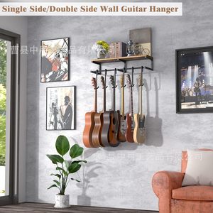 <b>Wall</b> <b>Mounted</b> Guitar Rack Wooden Storage <b>Shelf</b> For Living Room Display And Organization - Product Image 3