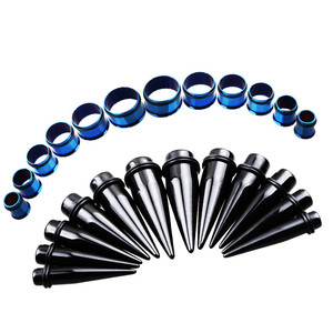 Kit d'expansion d'oreilles en acrylique et acier, 24 pièces, kit de dilatation conique, dilatateurs, ensemble de dilatation - Product Image 4