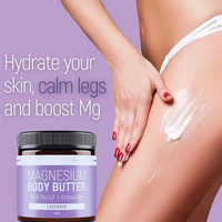 Beurre Corporel Hydratant au Magnésium Pur à 100% (Huile de Magnésium) 4oz Lavande pour Améliorer le Sommeil et Hydrater la Peau, à l'Huile Essentielle pour la Nuit