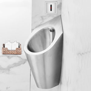 <span class=keywords><strong>Urinoir</strong></span> mural d'angle en acier inoxydable 304, design moderne, gain de place, pour petite salle de bain ou toilettes commerciales, finition satinée brossée - Product Image 4