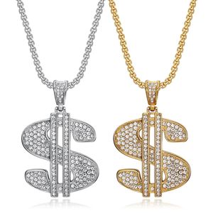 Hip Hop Style Mode Vintage US Dollar Pendentif En Acier Inoxydable Chaîne Collier Bijoux Hommes Mâle Charme Colliers - Product Image 5