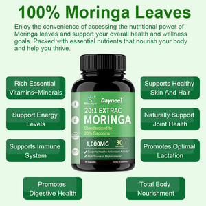Polvo de Hoja de Moringa Herbal Natural que Apoya el <span class=keywords><strong>Sistema</strong></span> Inmunológico, los Niveles de Energía, la Salud de las Articulaciones, la Piel y el Cabello, Cápsulas de Moringa - Product Image 5