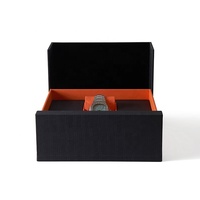 Fête des pères cadeau lumière luxe Crocodile motif en cuir PU rabat montre emballage boîte de rangement boîtes à bijoux personnalisées