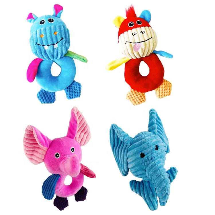 Alphabet Dog Toy Squeaky Plush Chew for All Sizes