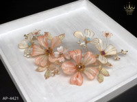 AP-4421 FLODY Service OEM Bijoux personnalisés pour adultes, vente en gros d'usine, fleurs colorées, style indien et de Dubaï, perles de culture Tiata pour mariée