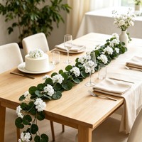 Guirlande de fleurs artificielles en soie (Géranium et Begonie) légère pour porche, patio, balustrade, arche, treillis, bordure de fenêtre, extérieur, Saint-Valentin