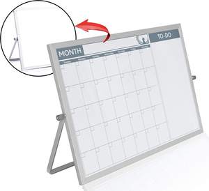Small folding double-sided whiteboard with <b>bracket</b> magnetic desktop whiteboard - Product Image 1