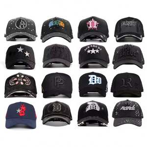 Бейсболка 2025 года, оригинальная дизайнерская, из замши, с широкими полями, стразами, вышивкой, с возможностью нанесения логотипа, в стиле Dandy, G5 Gorra Barbas Hat - Product Image 6