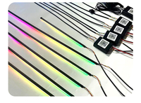 Universelle 18-in-1 LED-Ambientebeleuchtung Dekorative Auto-RGB-Neon-Acrylstreifen Fließende Symphonie-Ambientebeleuchtung