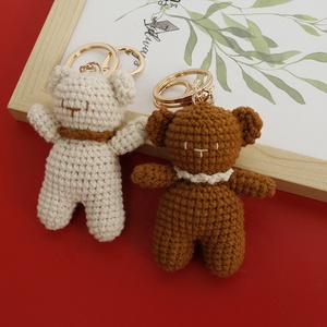 <b>Cute</b> Handmade Crocheted Cartoon Teddy <b>Bear</b> Home Decor, Holiday Gift, Small Hanging Ornament - Product Image 3