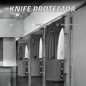 Protector de Cuchillo de <span class=keywords><strong>Chef</strong></span> de Acero al Carbono Ecológico de Tamaño Universal de Alta Calidad y Bajo Precio del Fabricante, Funda Protectora de Plástico PP - Product Image 2