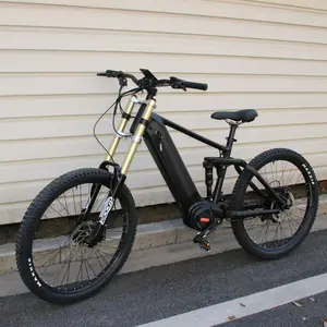 2024 Hot Bafang Mid Drive ebike bicicleta eléctrica de suspensión completa e-bike 48V 1500W bicicleta eléctrica