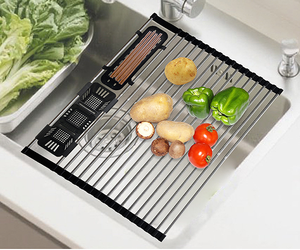 <span class=keywords><strong>Escurridor</strong></span> <span class=keywords><strong>de</strong></span> <span class=keywords><strong>Platos</strong></span> Enrollable Expandible para Fregadero, <span class=keywords><strong>Escurridor</strong></span> <span class=keywords><strong>de</strong></span> <span class=keywords><strong>Platos</strong></span> Enrollable <span class=keywords><strong>de</strong></span> Acero Inoxidable para Cocina - Product Image 1