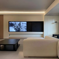 Meuble TV mural moderne en bois massif, unité modulaire écologique pour salon d'appartement