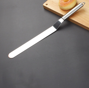 Backwerkzeuge Ovaler Edelstahl-Rohrgriff 6 Zoll 8 Zoll 10 Zoll 12 Zoll Creme-Spatel Kuchenspachtel für die Kuchenherstellung - Product Image 2