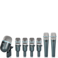 Microphone d'instrument de musique haut de gamme BETADMK7-XLR, microphone dynamique à condensateur métallique, kit de micros filaires pour batterie, équipé d'un boîtier en aluminium