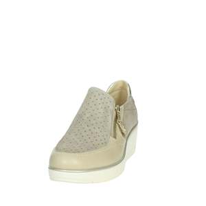 Cinzia Soft Donna Slip On <b>Beige</b> Chunky Heel Women's Shoes - Product Image 5