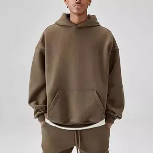 OEM 80% कपास 20% पॉलिएस्टर hoodies कोई जेब डबल इनलाइन hoody फ्रेंच टेरी भारी वजन hoodies sweatshirts