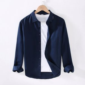 <span class=keywords><strong>Chemise</strong></span> <span class=keywords><strong>Homme</strong></span> RNSHANGER <span class=keywords><strong>en</strong></span> <span class=keywords><strong>Lin</strong></span> à <span class=keywords><strong>Manches</strong></span> <span class=keywords><strong>Longues</strong></span>, Décontractée et Habillée, Couleur Unie, Tendance Ample, Col Rabattu, Simple Boutonnage - Product Image 3