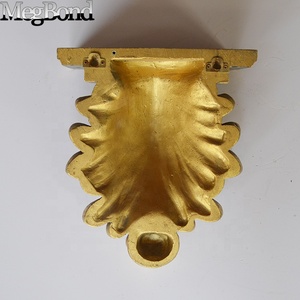 Splendida Mensola da Parete in Stile Art Deco <span class=keywords><strong>Vintage</strong></span> con Foglia d'Oro, in Poliresina Resistente per Arredamento Casa - Product Image 5