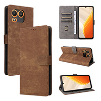 Étui portefeuille en cuir PU avec protection caméra, blocage RFID, porte-cartes, étui de protection pour téléphone portable Itel A200 4G/A200+ 4G