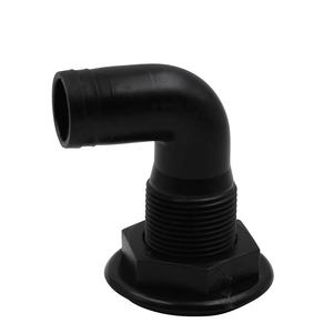 Plastique résistant aux chocs blanc noir à 90 degrés à travers la coque raccord un écrou Application matériel marin sortie d'accessoires de bateau - Product Image 3