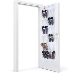 Over the Door <b>Shoe</b> Organizers Hanging Bag clear <b>Shoe</b> Rack With Metal <b>Hooks</b> - Product Image 3