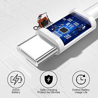 Câble de chargeur USB C 6ft 60W PD C câble de charge rapide câble de type C pour le chargement de téléphone portable également Samsung