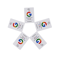 Carte NFC programmable de taille CR80 pour avis Google, puce NFC 213 13,56 MHz, carte RFID professionnelle pour supermarché